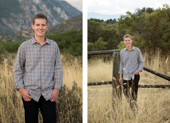 home | Amanda Nelson Photography | The Waterford School | Utah Senior Portraits | Boy Senior Portrait | Fence rail | plaid | dimple dell