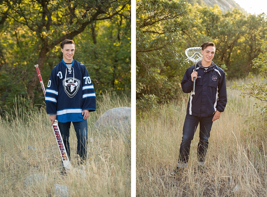 Utah Senior Portraits lacrosse and hockey player