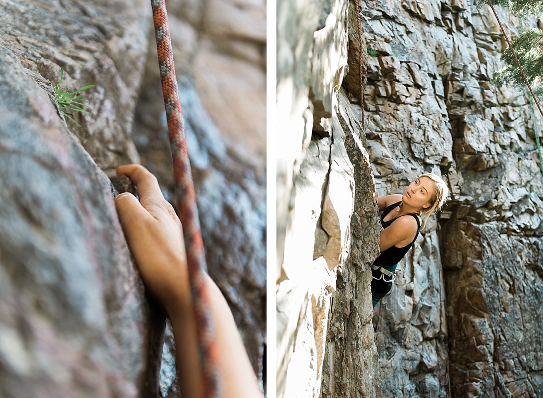 Utah Senior Portraits rock climbing