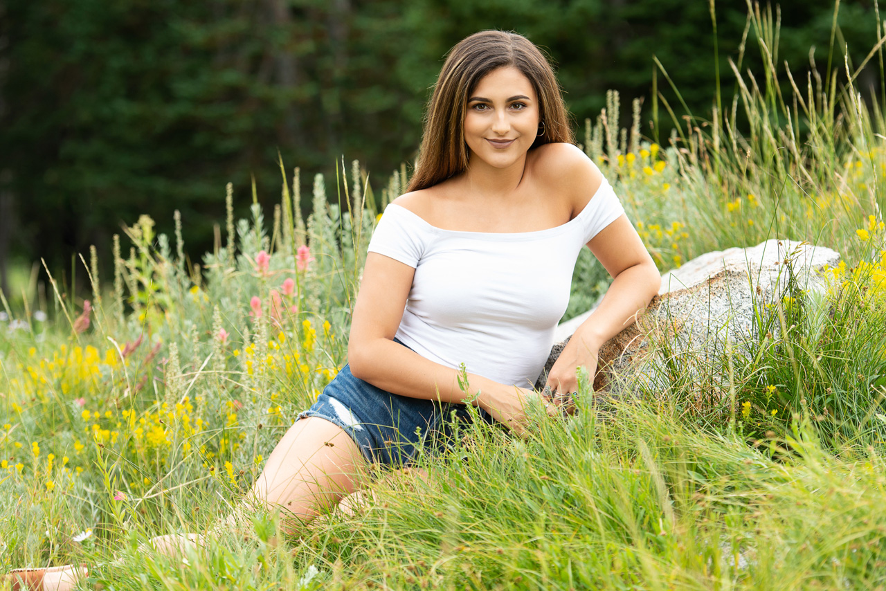 The Waterford School | Senior Portraits | Utah Senior Portraits | Salt Lake City Senior Portraits | Amanda Nelson Photography | Summer | Mountains | Wildflowers | Sun flare