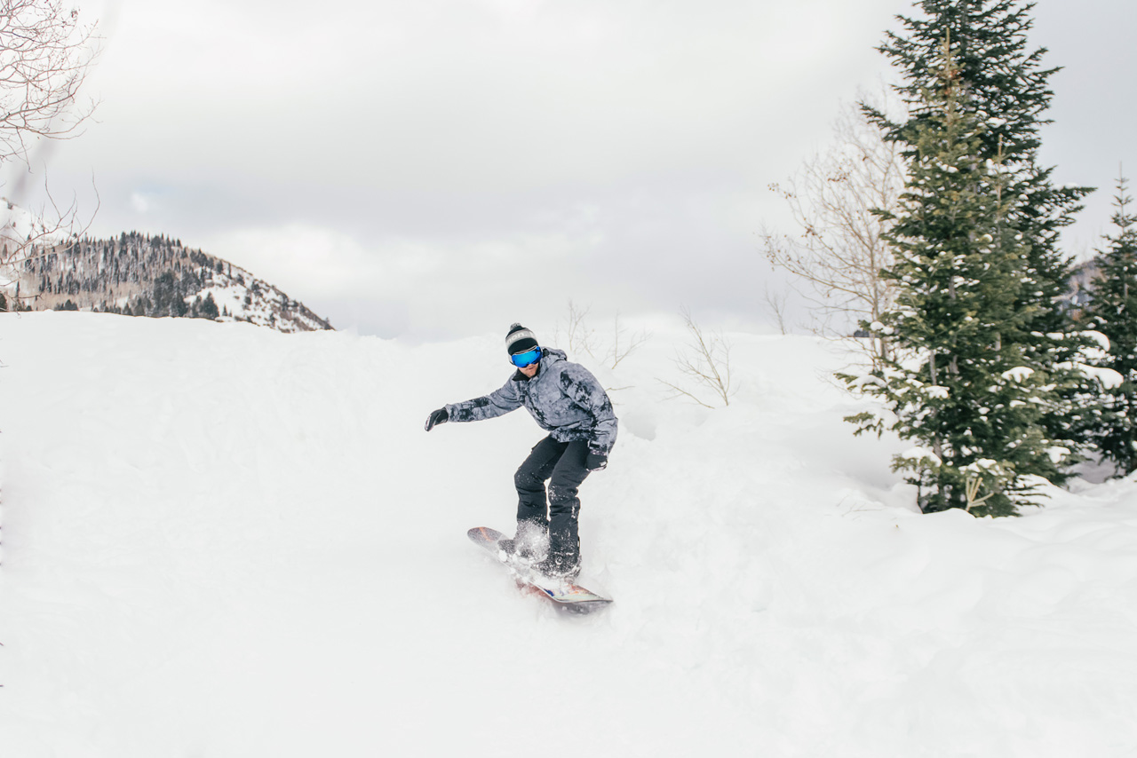 snowboarding in utah