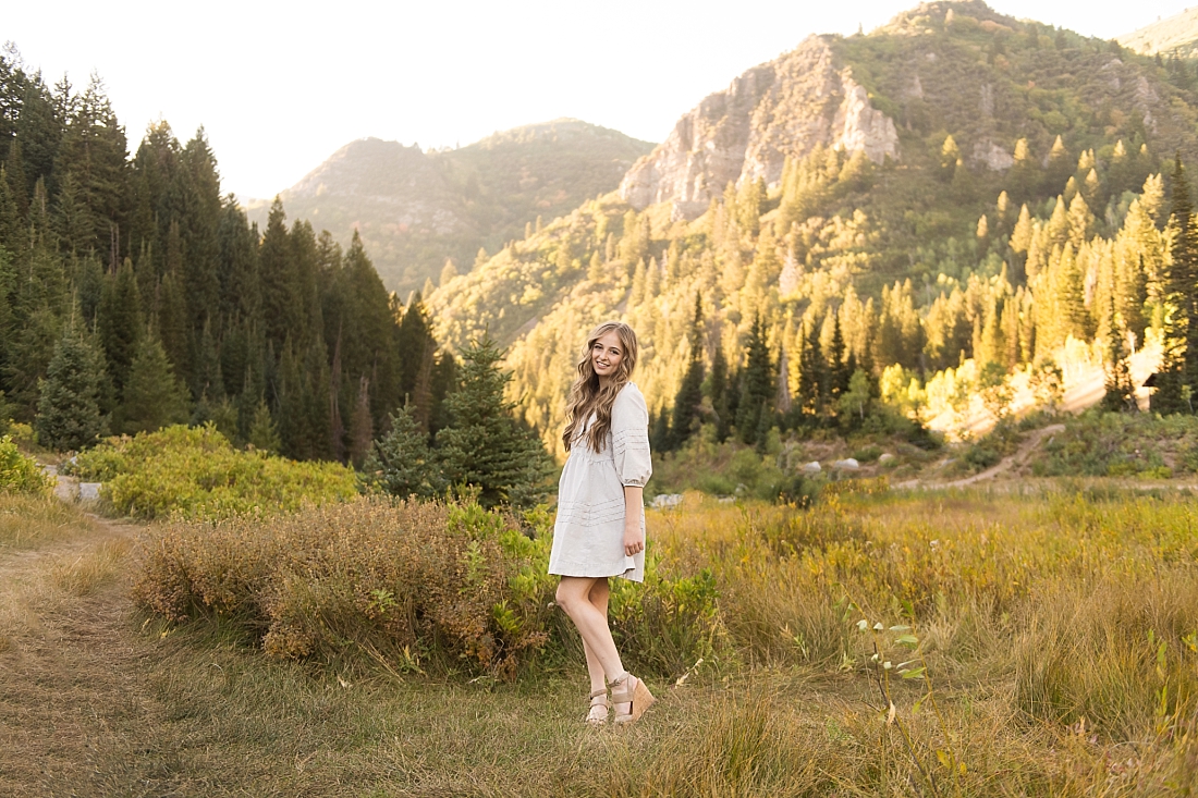 Amanda Nelson Photography | girl in dress in the mountain sunshine
